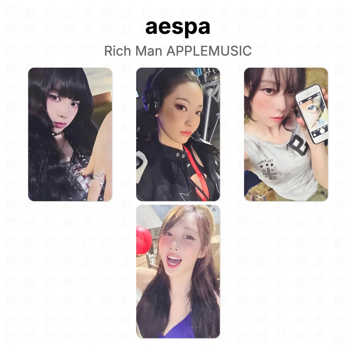 aespa Rich Man APPLEMUSIC Official Photocard