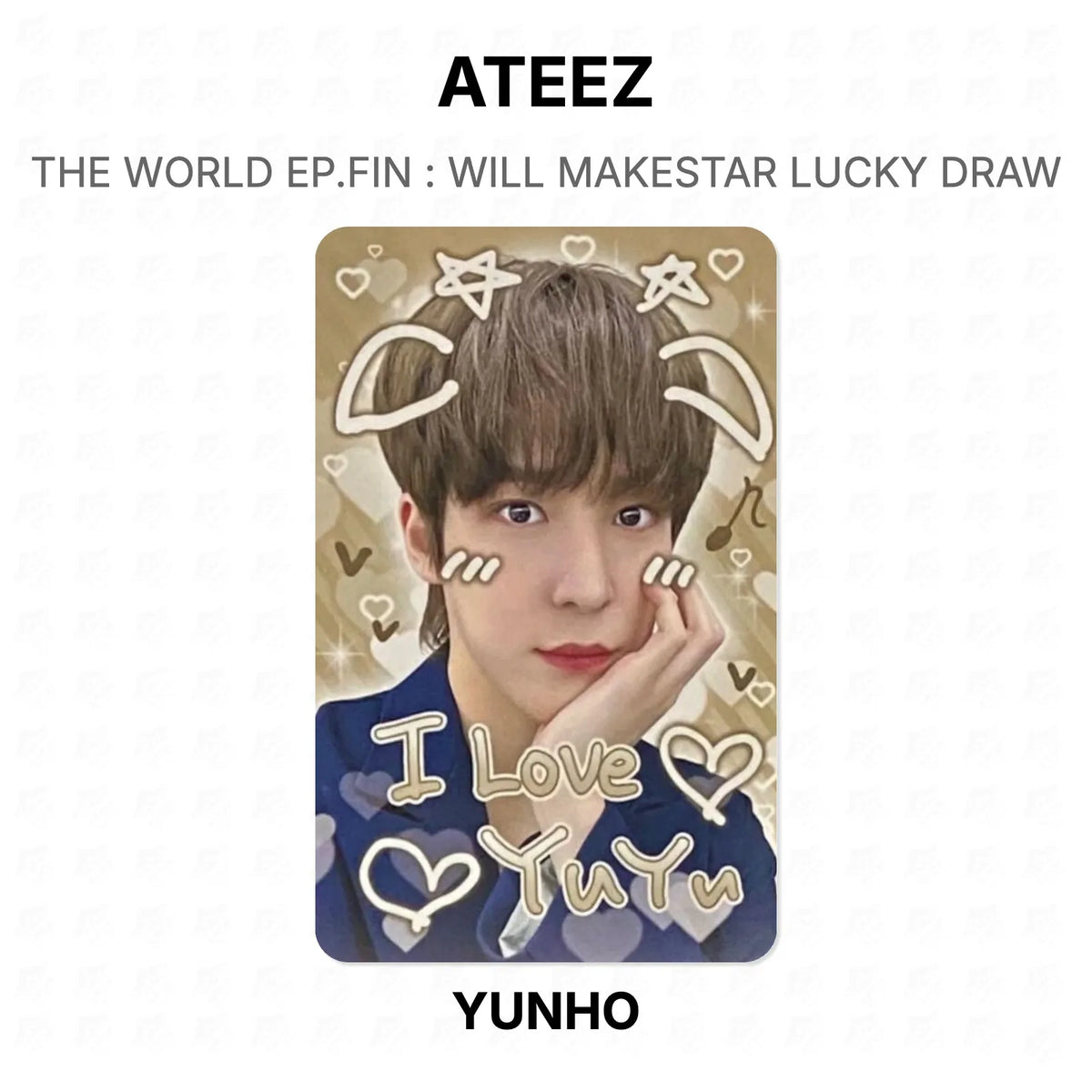 ATEEZ THE WORLD EP.FIN : WILL MAKESTAR LUCKY DRAW Official Photocard