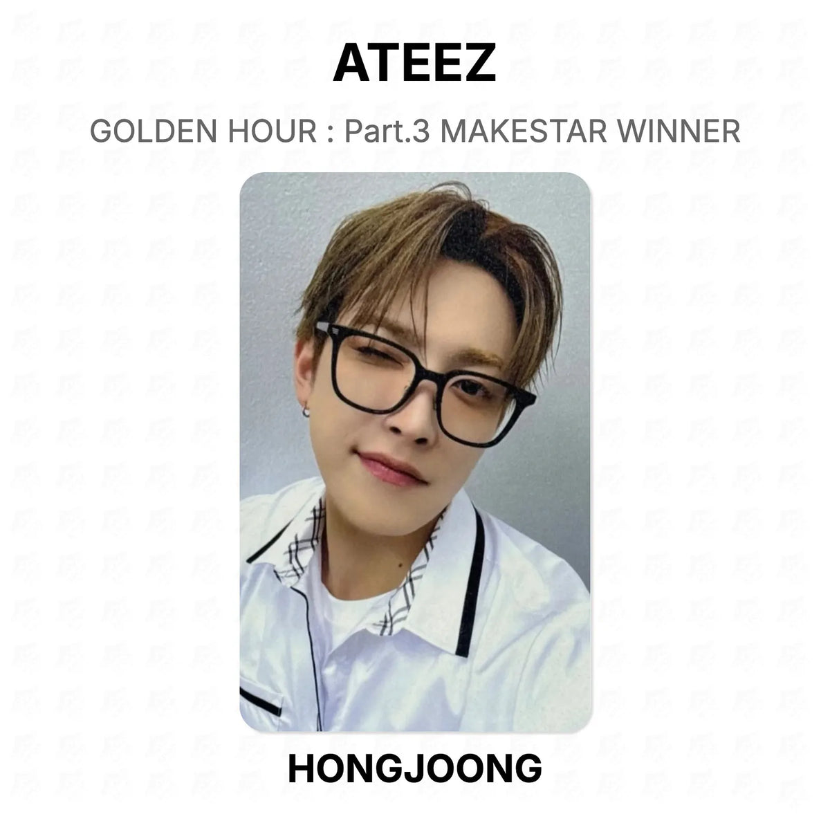 ATEEZ GOLDEN HOUR : Part.3 MAKESTAR WINNER Official Photocard