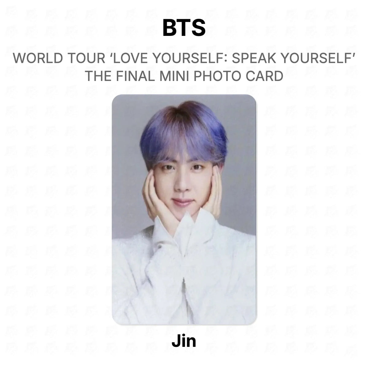 BTS WORLD TOUR ‘LOVE YOURSELF: SPEAK YOURSELF’ THE FINAL MINI PHOTO CARD photocard oficial