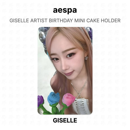aespa GISELLE ARTIST BIRTHDAY MINI CAKE HOLDER Official Photocard