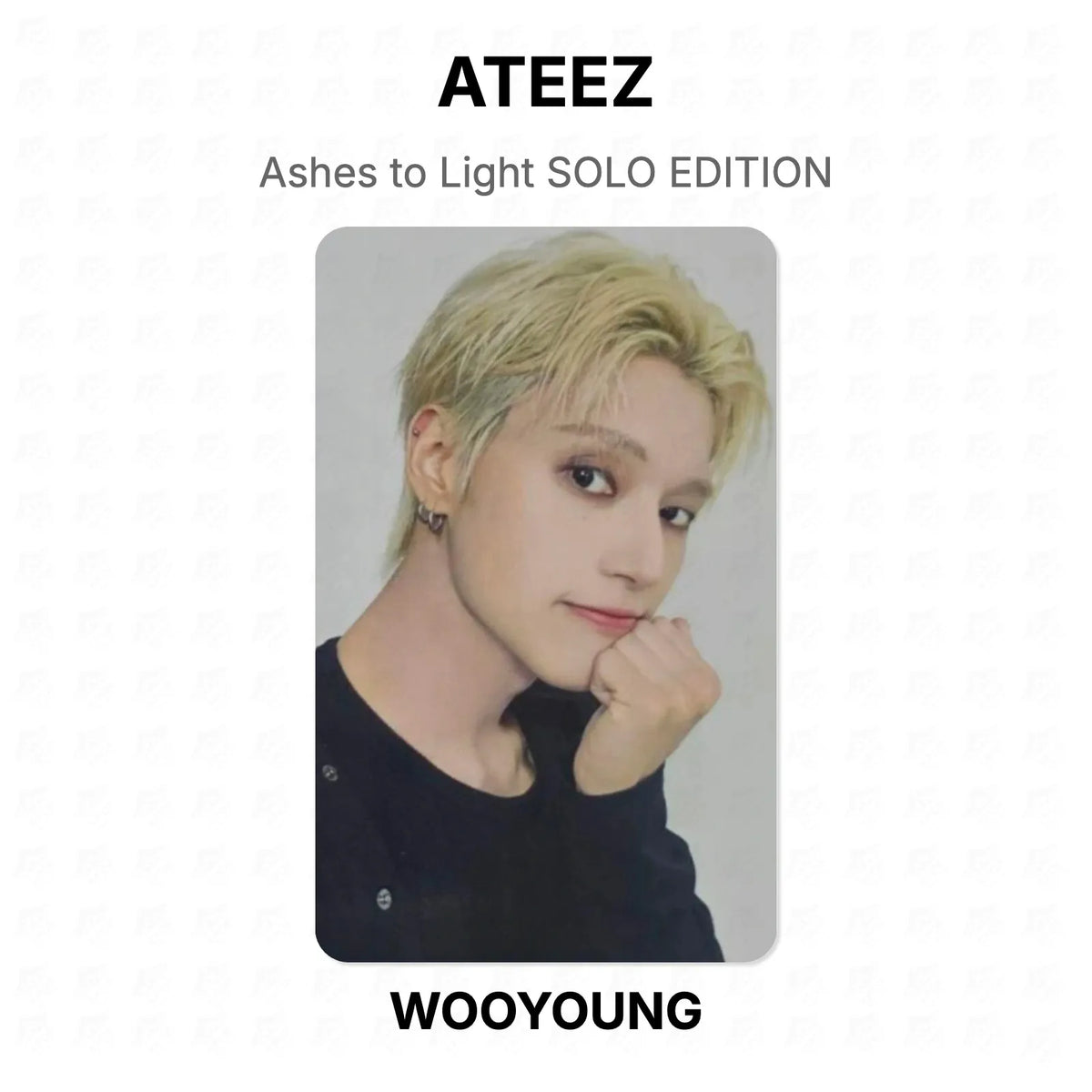 ATEEZ Ashes to Light SOLO EDITION Official Photocard