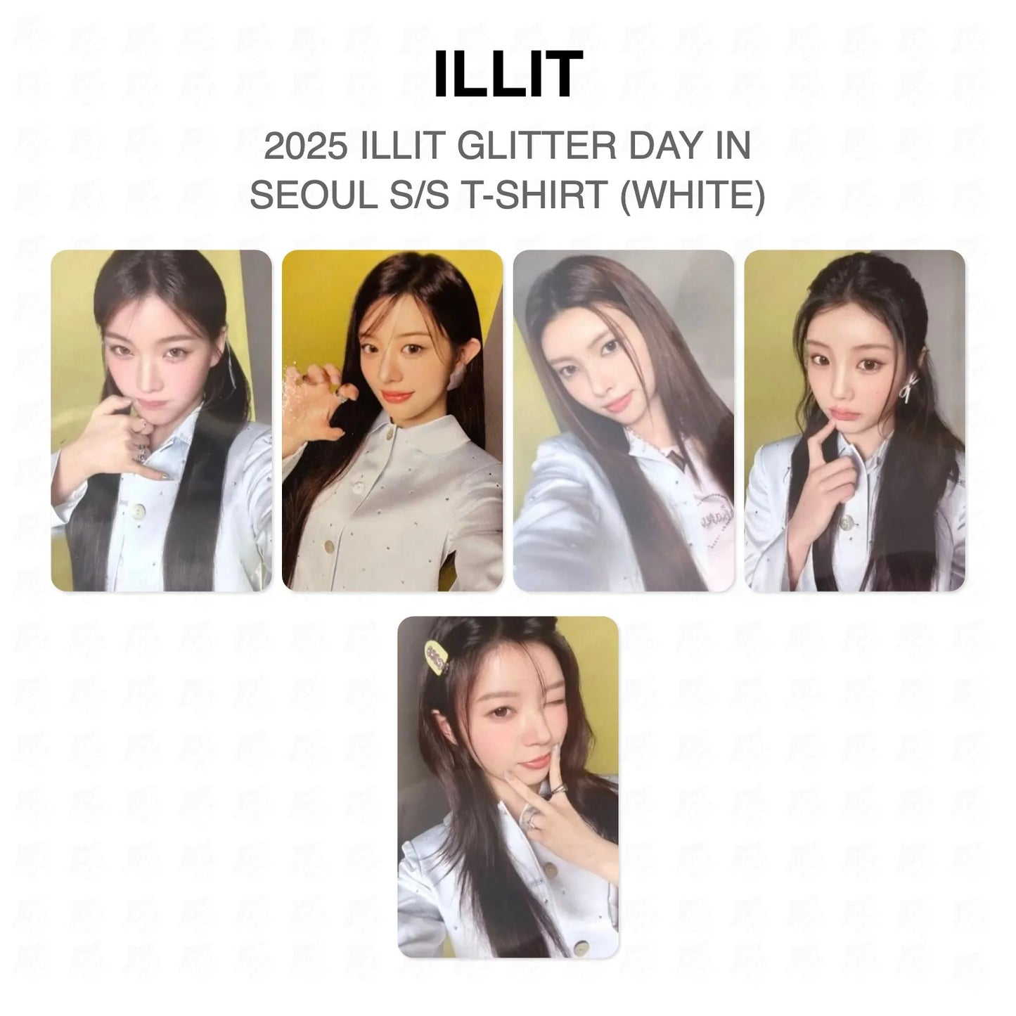 ILLIT 2025 ILLIT GLITTER DAY IN SEOUL S/S T-SHIRT (WHITE) Official Photocard