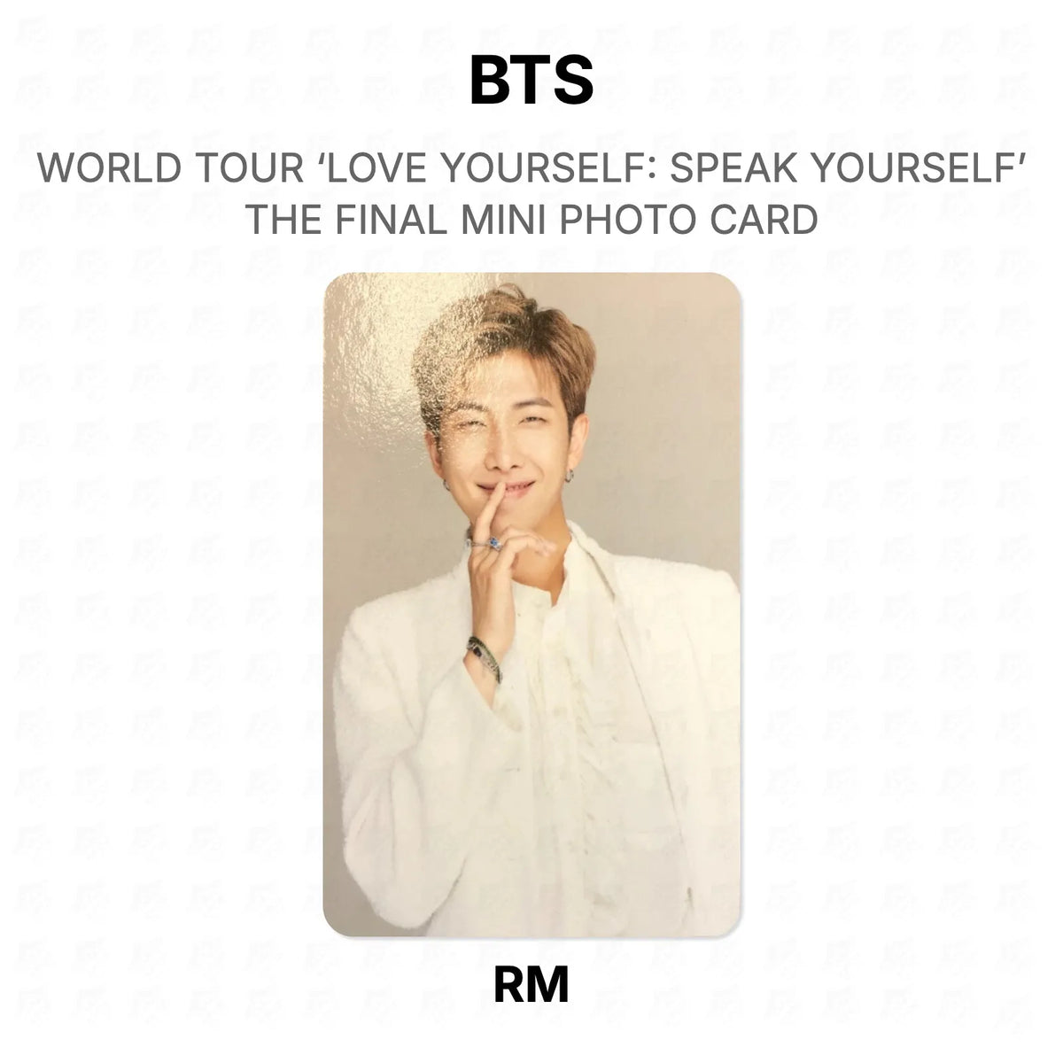 BTS WORLD TOUR ‘LOVE YOURSELF: SPEAK YOURSELF’ THE FINAL MINI PHOTO CARD photocard oficial