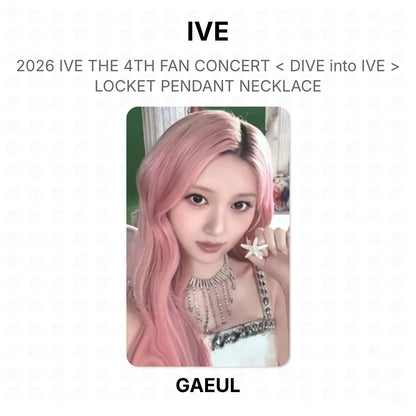 IVE 2026 IVE THE 4TH FAN CONCERT < DIVE into IVE > LOCKET PENDANT NECKLACE Official Photocard