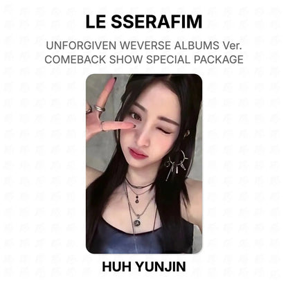 LE SSERAFIM UNFORGIVEN WEVERSE ALBUMS Ver. COMEBACK SHOW SPECIAL PACKAGE Official Photocard