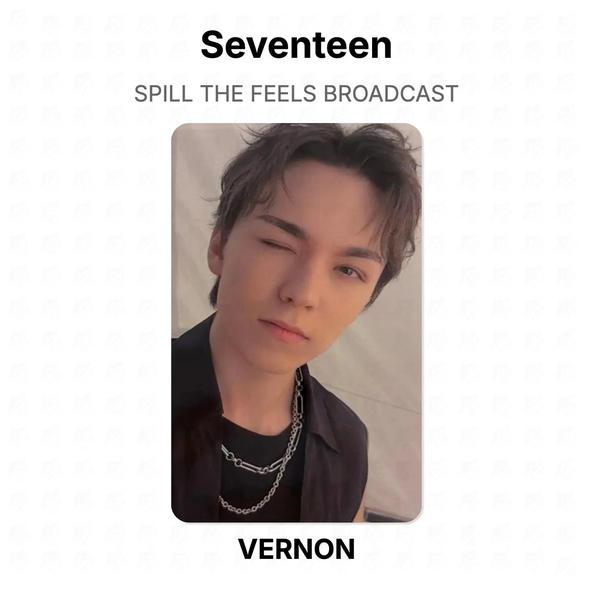 Seventeen SPILL THE FEELS BROADCAST Official Photocard