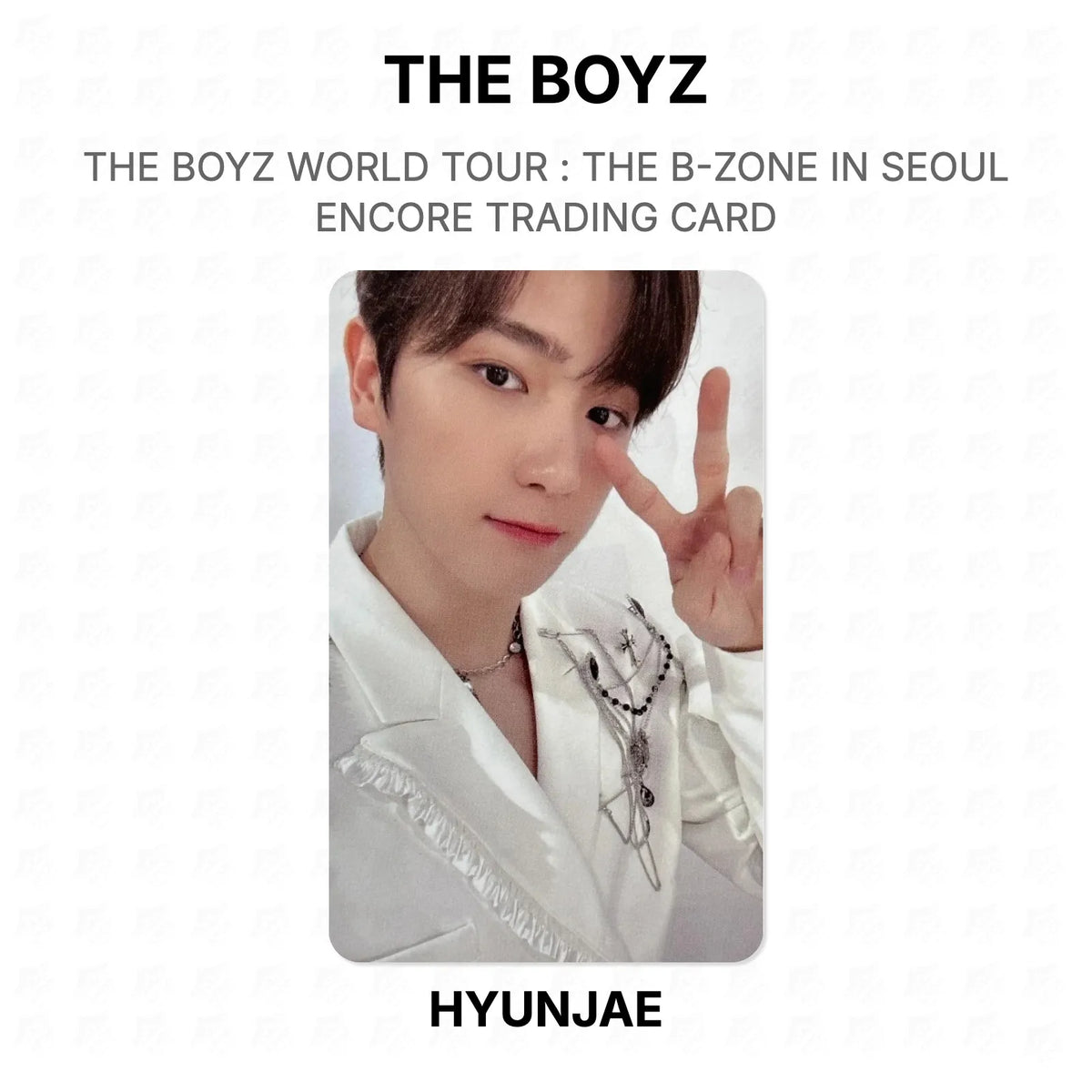 THE BOYZ WORLD TOUR : THE B-ZONE IN SEOUL ENCORE TRADING CARD Official Photocard