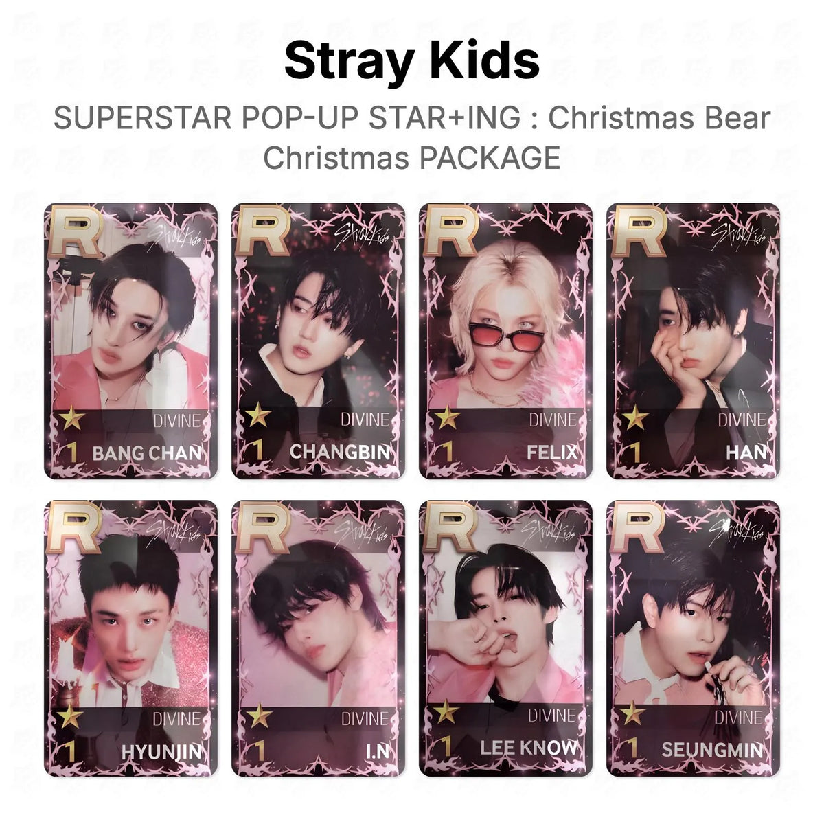 Stray Kids SUPERSTAR POP-UP STAR+ING : Christmas Bear Christmas PACKAGE Official Photocard