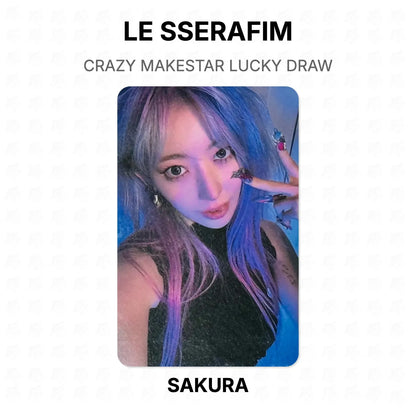 LE SSERAFIM CRAZY MAKESTAR LUCKY DRAW Official Photocard