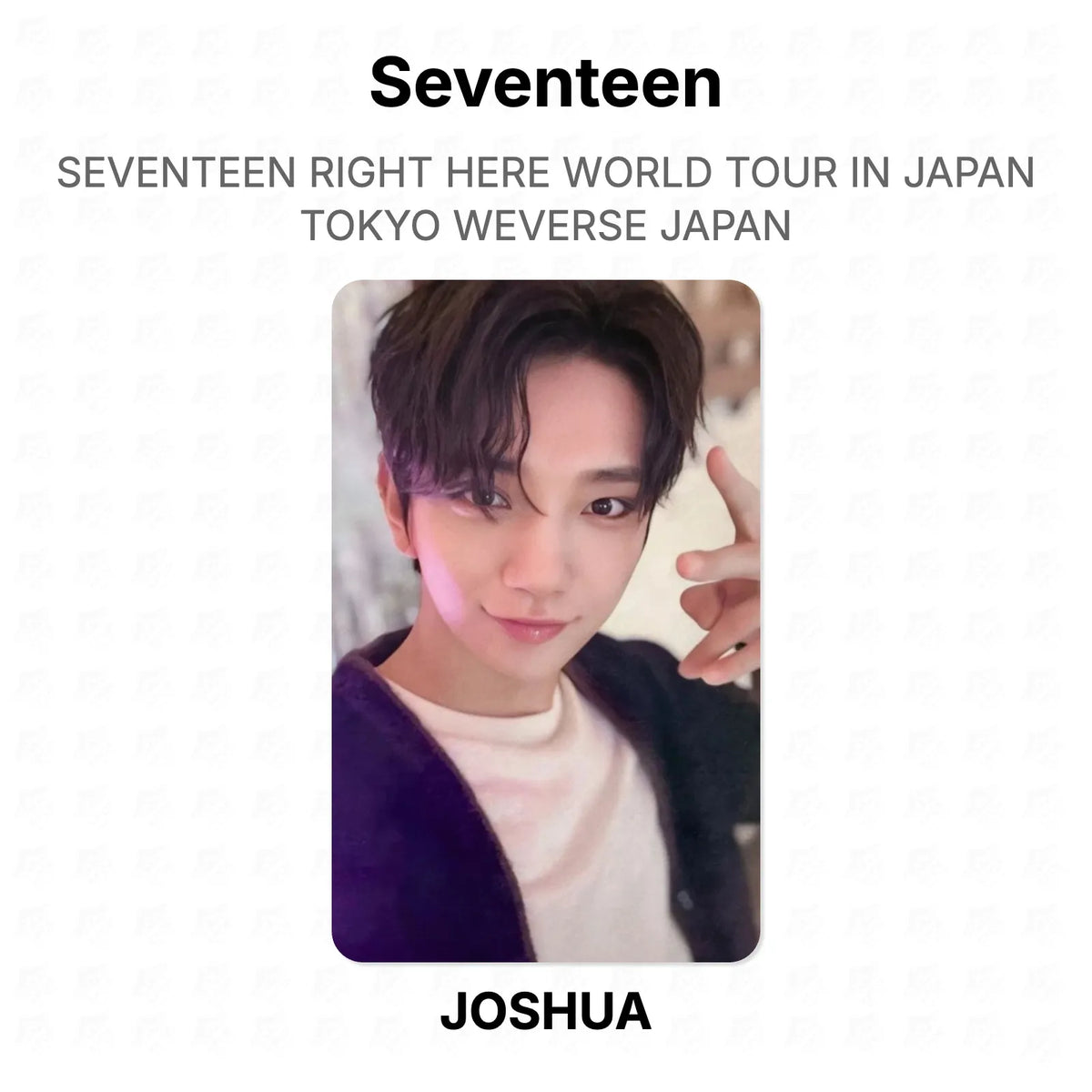 Seventeen RIGHT HERE WORLD TOUR IN JAPAN TOKYO WEVERSE JAPAN Official Photocard