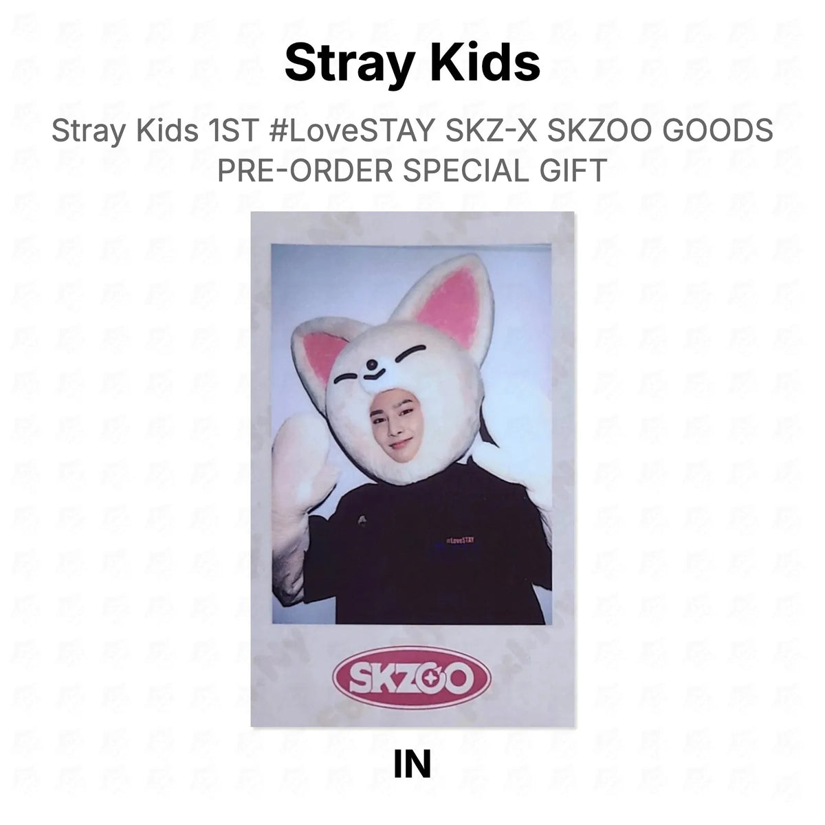 Stray Kids 1ST #LoveSTAY SKZ-X SKZOO GOODS PRE-ORDER SPECIAL GIFT Official Photocard