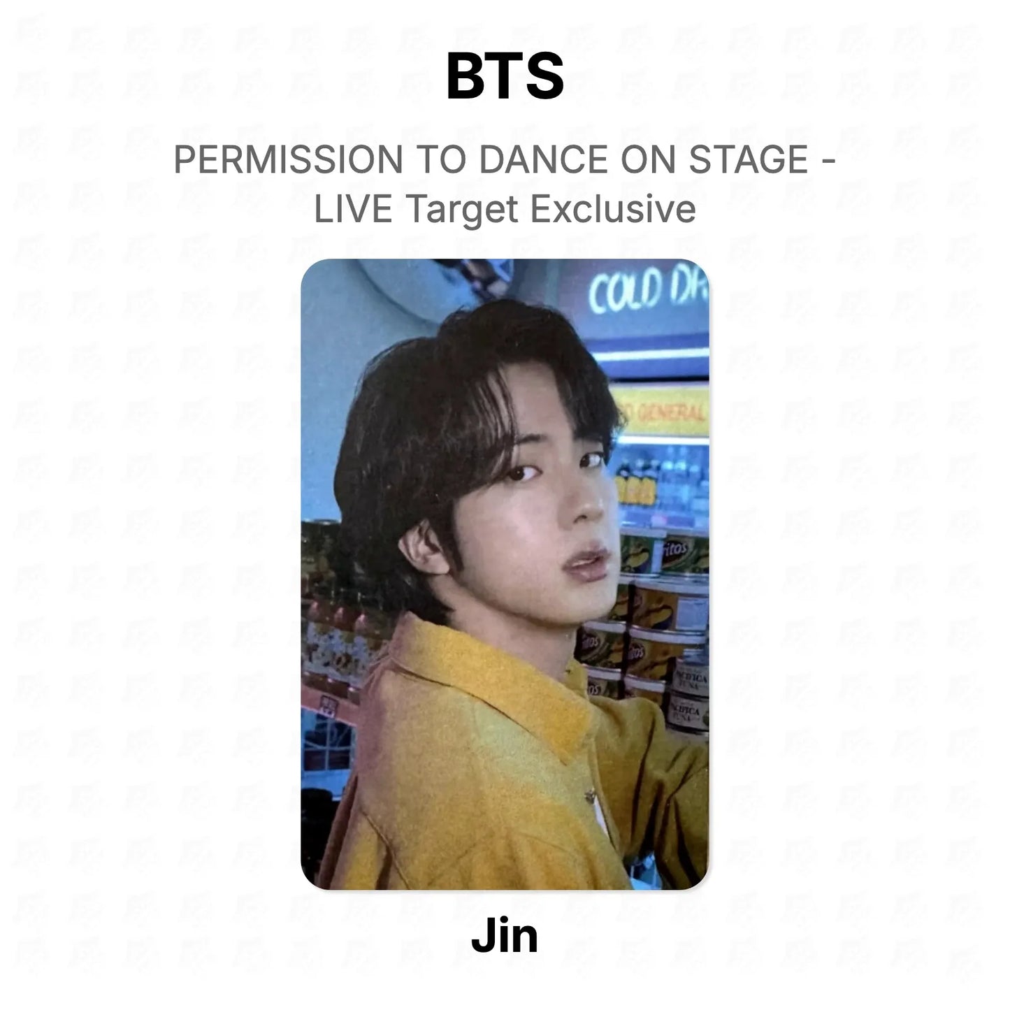 BTS PERMISSION TO DANCE ON STAGE - LIVE Target Exclusive Official Photocard