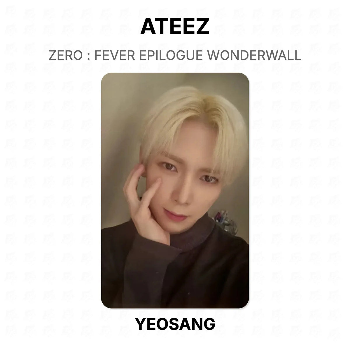 ATEEZ ZERO : FEVER EPILOGUE WONDERWALL Official Photocard