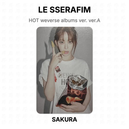 LE SSERAFIM HOT weverse albums ver. ver.A Official Photocard