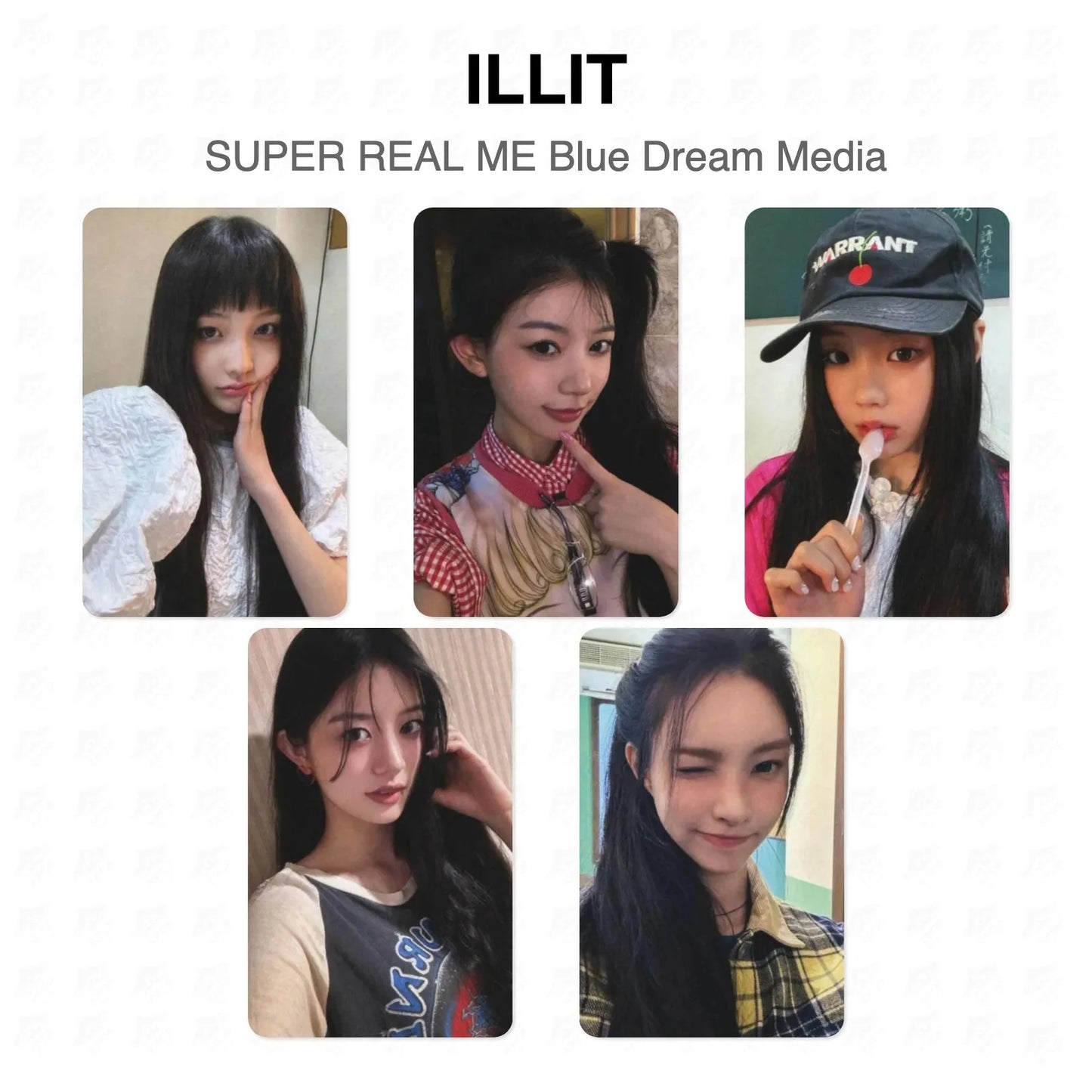 ILLIT SUPER REAL ME Blue Dream Media Official Photocard