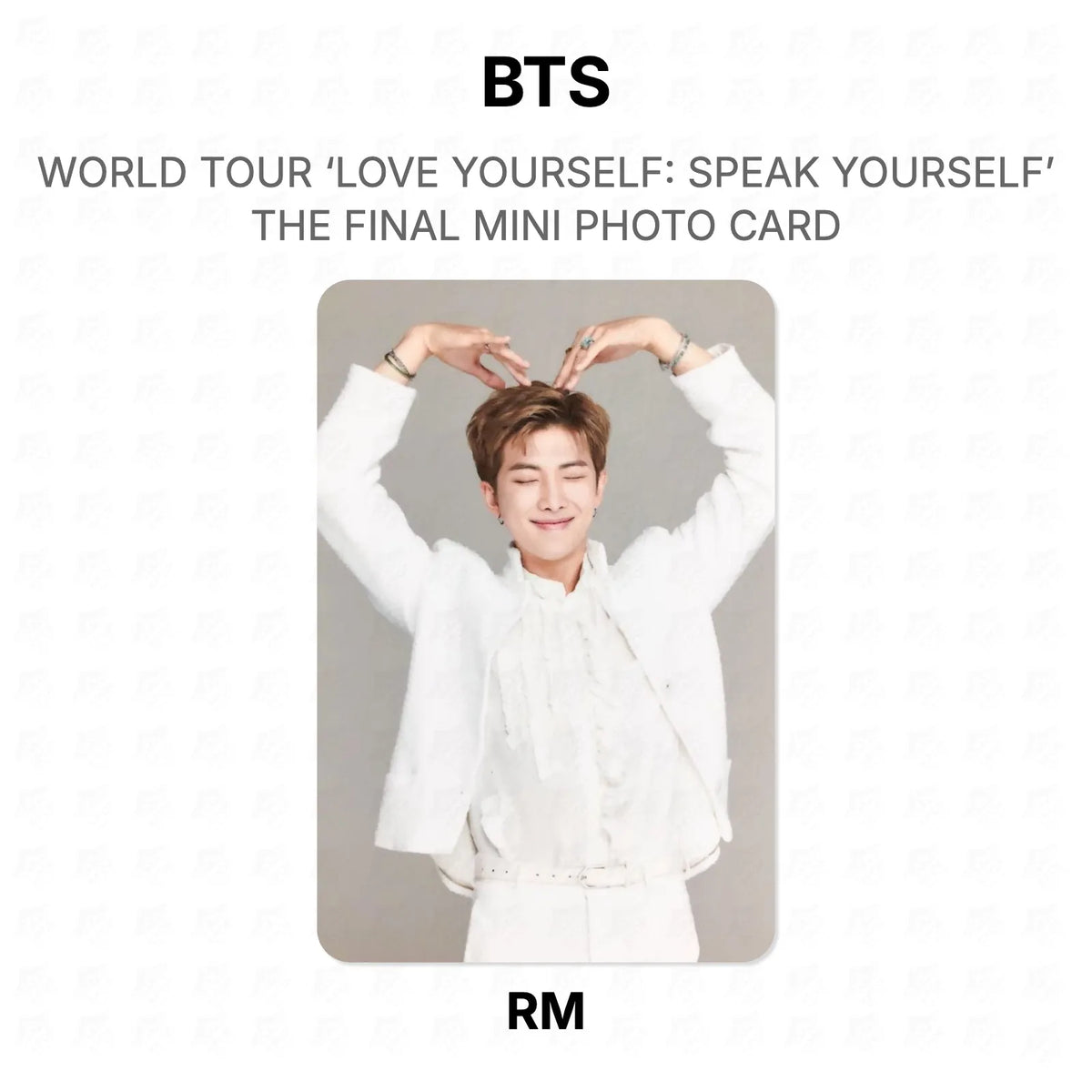 BTS WORLD TOUR ‘LOVE YOURSELF: SPEAK YOURSELF’ THE FINAL MINI PHOTO CARD photocard oficial