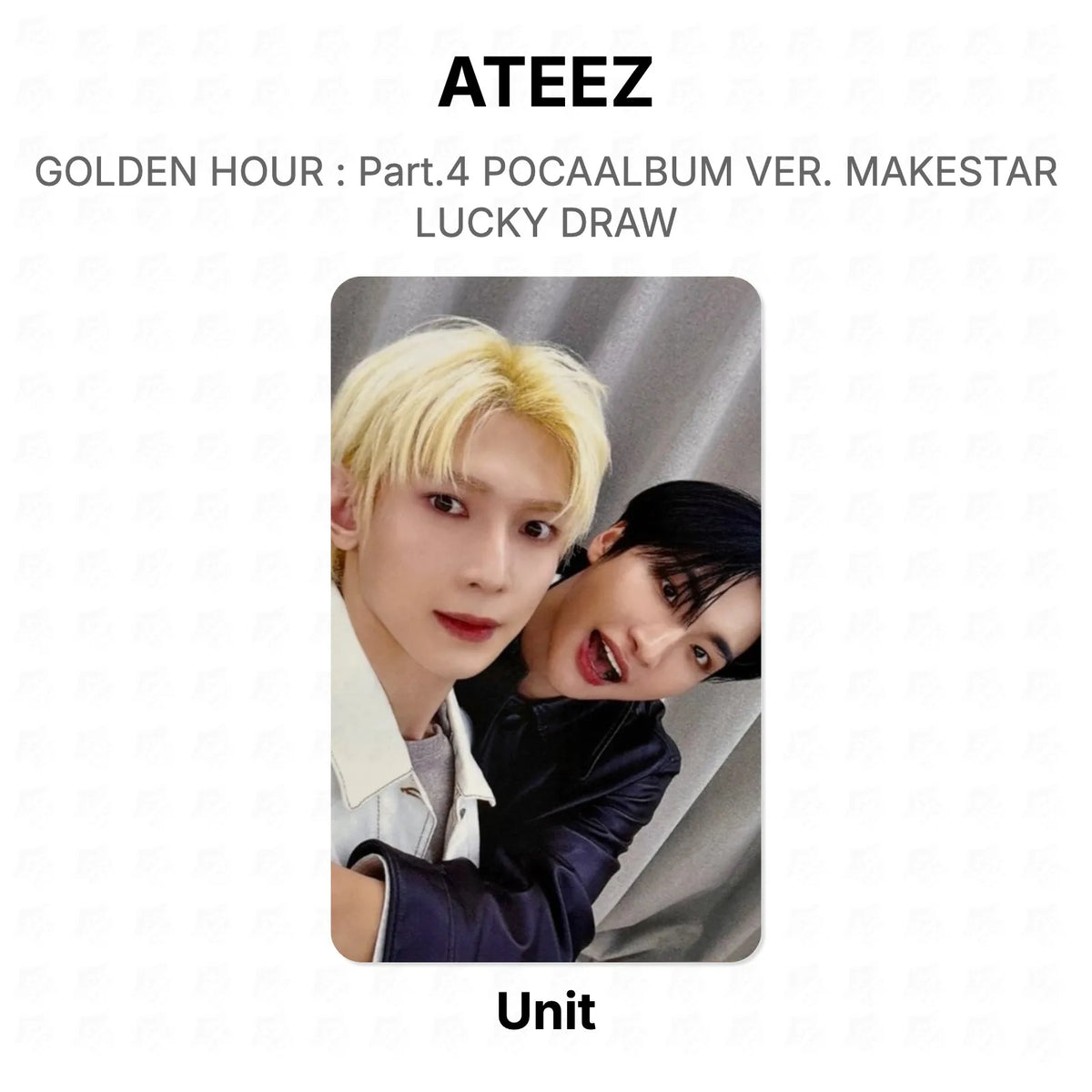 ATEEZ GOLDEN HOUR : Part.4 POCAALBUM VER. MAKESTAR LUCKY DRAW Official Photocard