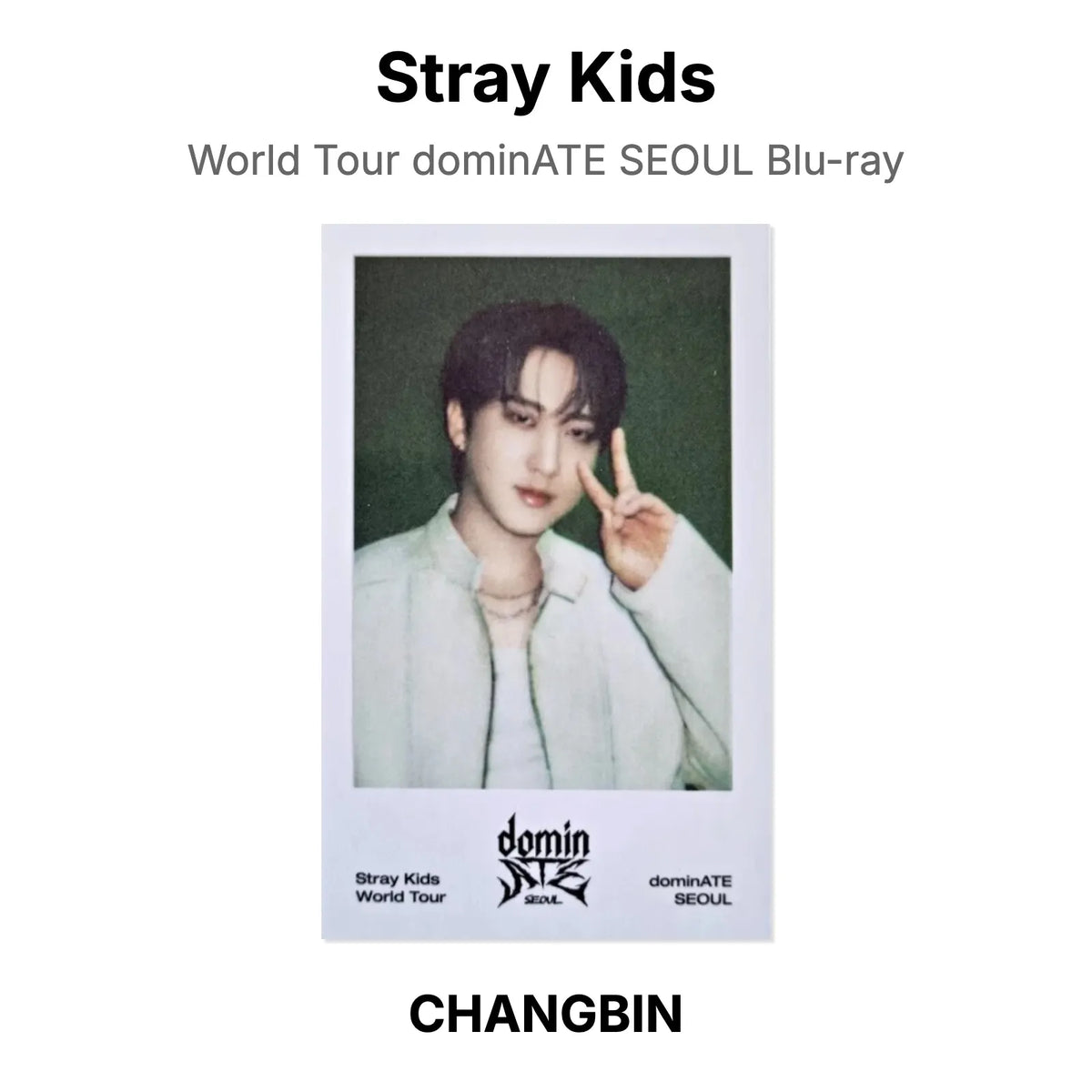 Stray Kids World Tour dominATE SEOUL Blu-ray 官方小卡