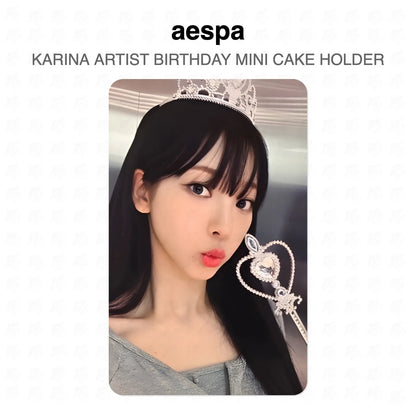 aespa KARINA ARTIST BIRTHDAY MINI CAKE HOLDER Official Photocard