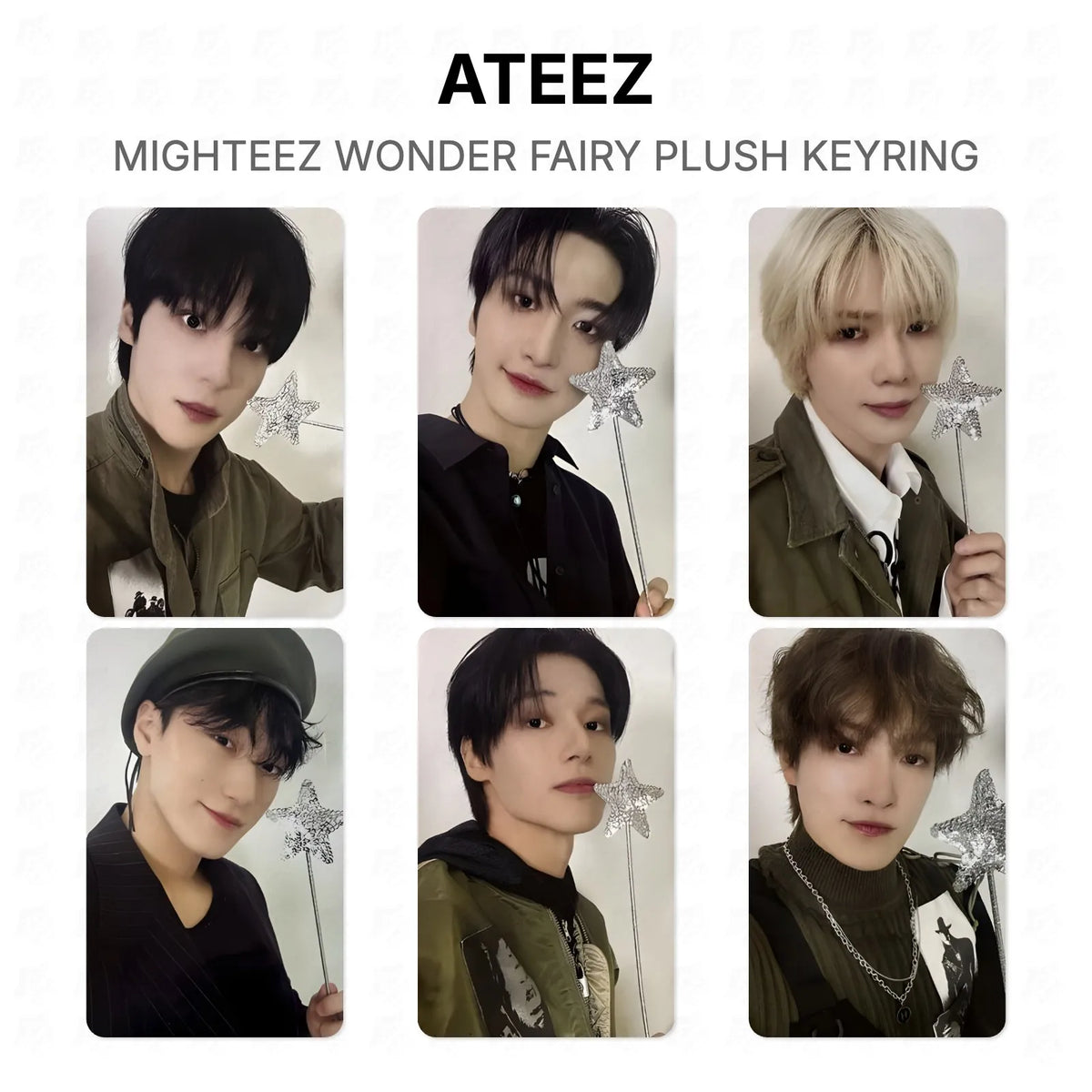 ATEEZ MIGHTEEZ WONDER FAIRY PLUSH KEYRING Official Photocard