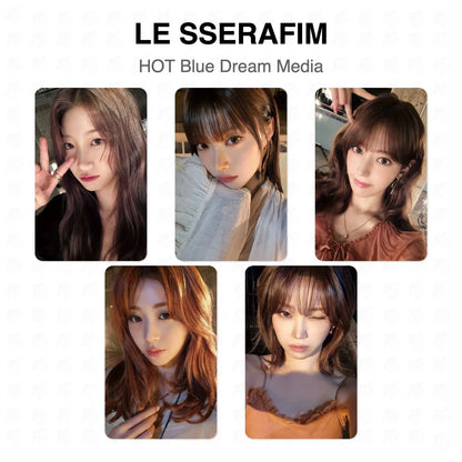 LE SSERAFIM HOT Blue Dream Media Official Photocard