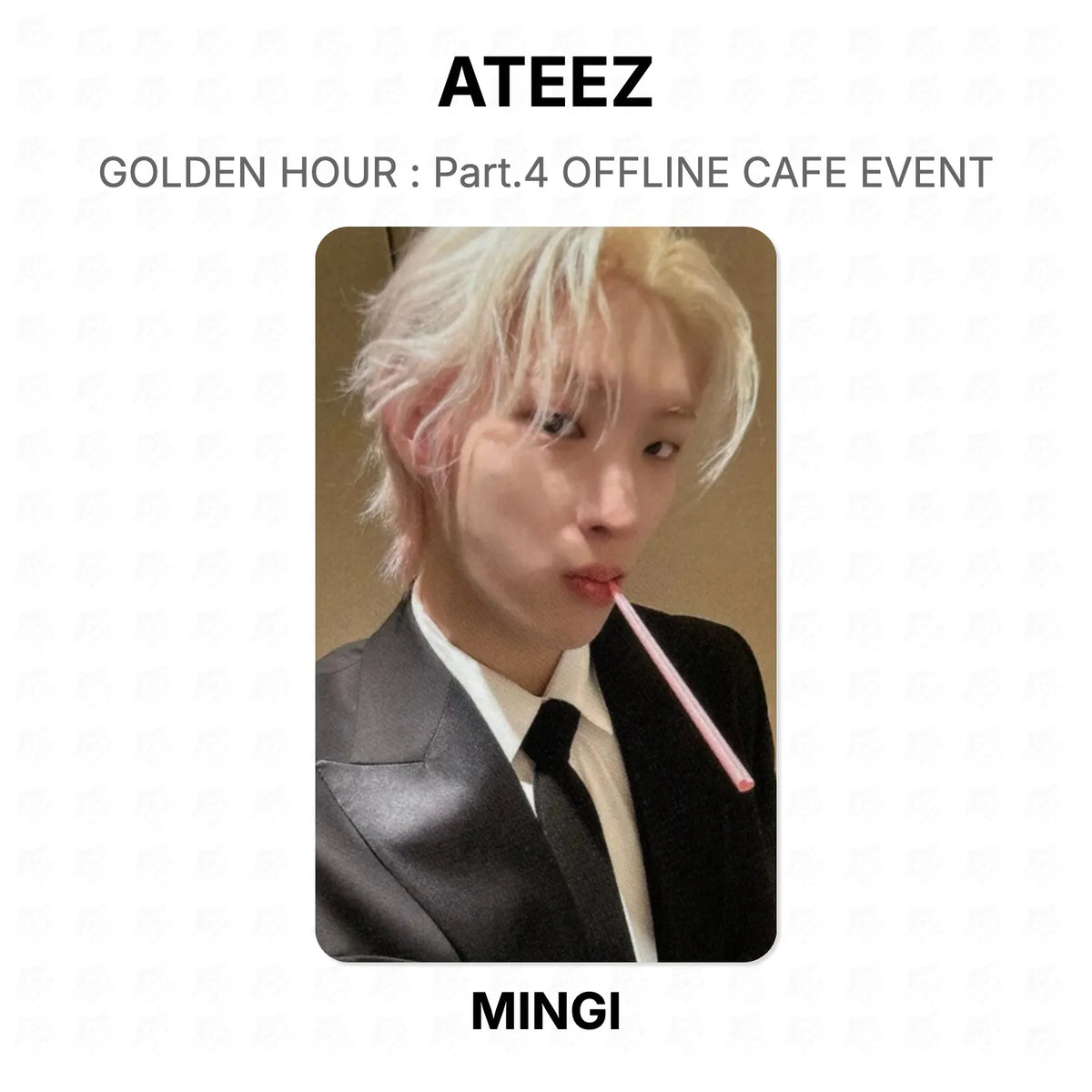 ATEEZ GOLDEN HOUR : Part.4 OFFLINE CAFE EVENT Official Photocard