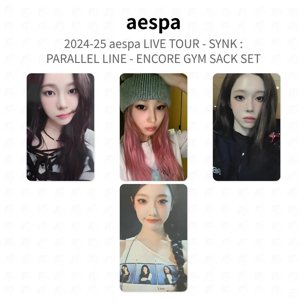 aespa 2024-25 aespa LIVE TOUR - SYNK : PARALLEL LINE - ENCORE GYM SACK SET Official Photocard