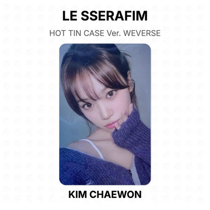 LE SSERAFIM HOT TIN CASE Ver. WEVERSE Official Photocard