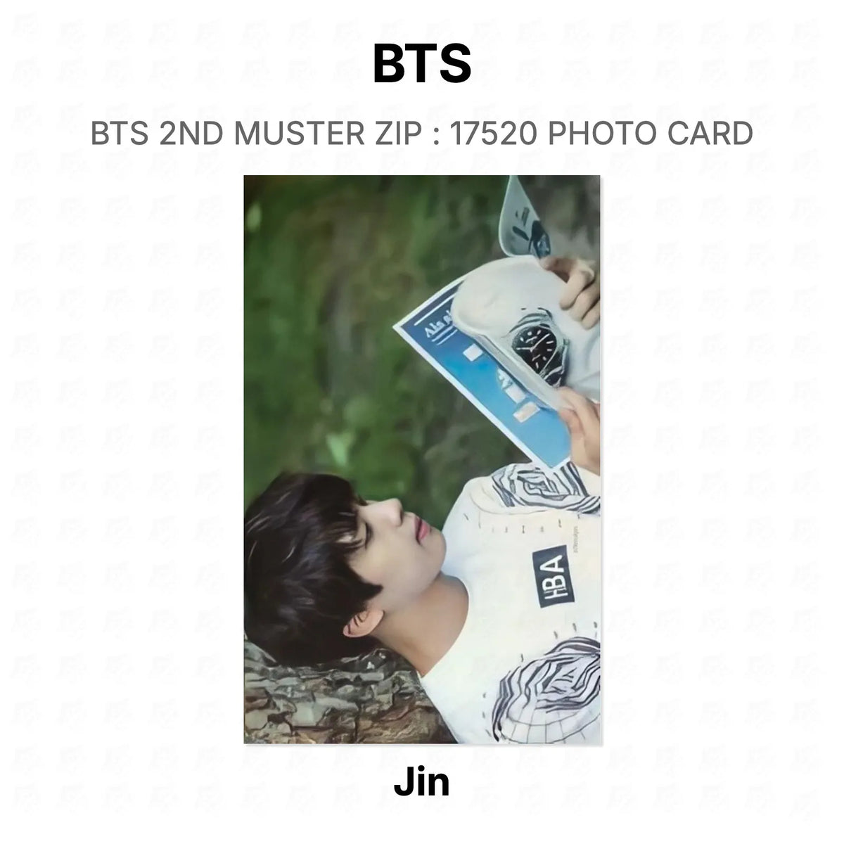 BTS 2ND MUSTER ZIP : 17520 PHOTO CARD Official Photocard