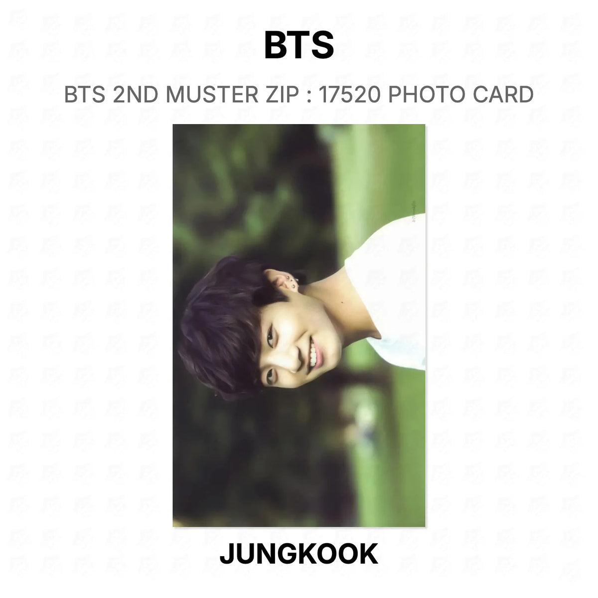 BTS 2ND MUSTER ZIP : 17520 PHOTO CARD Official Photocard