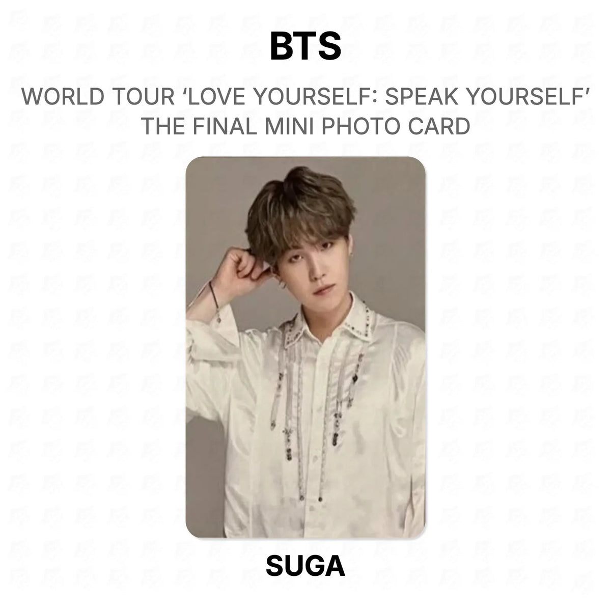 BTS WORLD TOUR ‘LOVE YOURSELF: SPEAK YOURSELF’ THE FINAL MINI PHOTO CARD photocard oficial