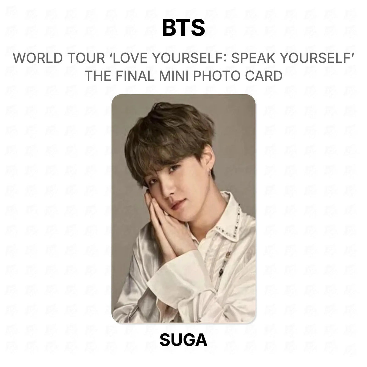 BTS WORLD TOUR ‘LOVE YOURSELF: SPEAK YOURSELF’ THE FINAL MINI PHOTO CARD photocard oficial