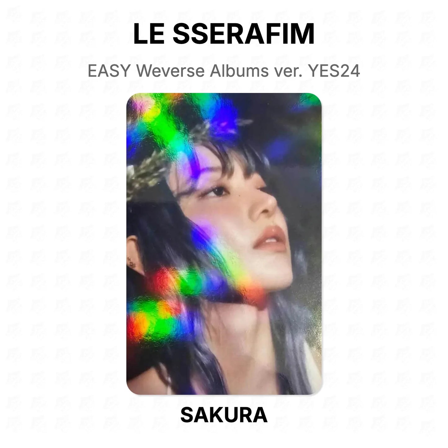 LE SSERAFIM EASY Weverse Albums ver. YES24 Official Photocard