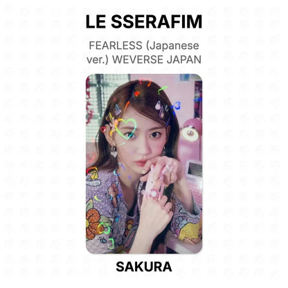 LE SSERAFIM FEARLESS (Japanese ver.) WEVERSE JAPAN Official Photocard