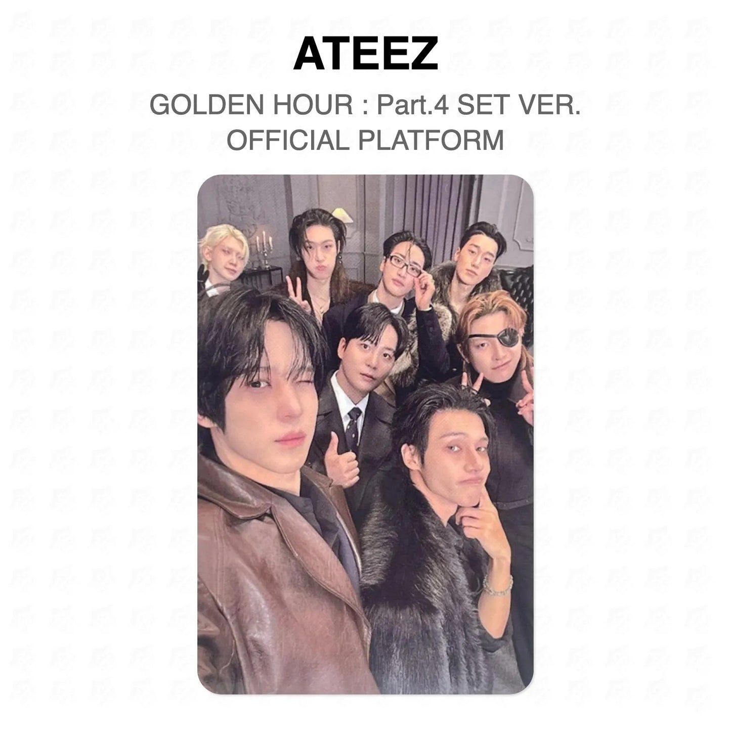 ATEEZ GOLDEN HOUR : Part.4 SET VER. OFFICIAL PLATFORM Official Photocard