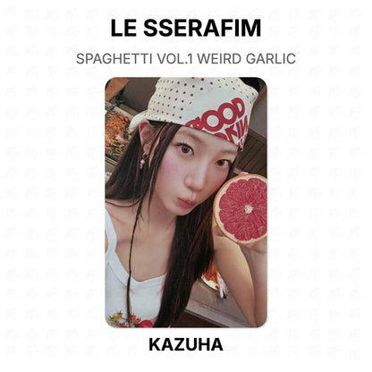 LE SSERAFIM SPAGHETTI VOL.1 WEIRD GARLIC Official Photocard