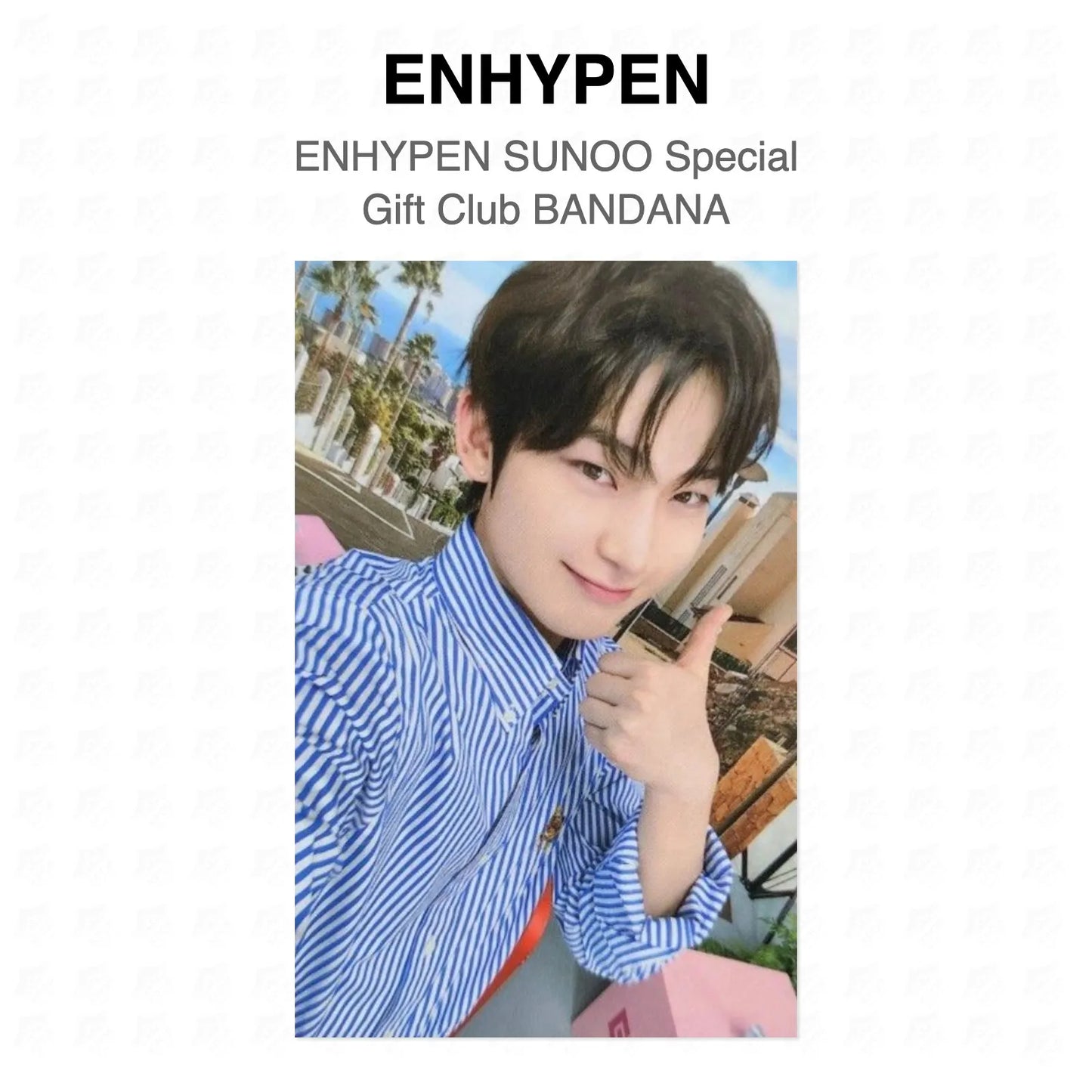 ENHYPEN SUNOO Special Gift Club BANDANA Official Photocard