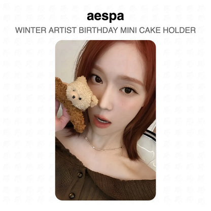 aespa WINTER ARTIST BIRTHDAY MINI CAKE HOLDER Official Photocard
