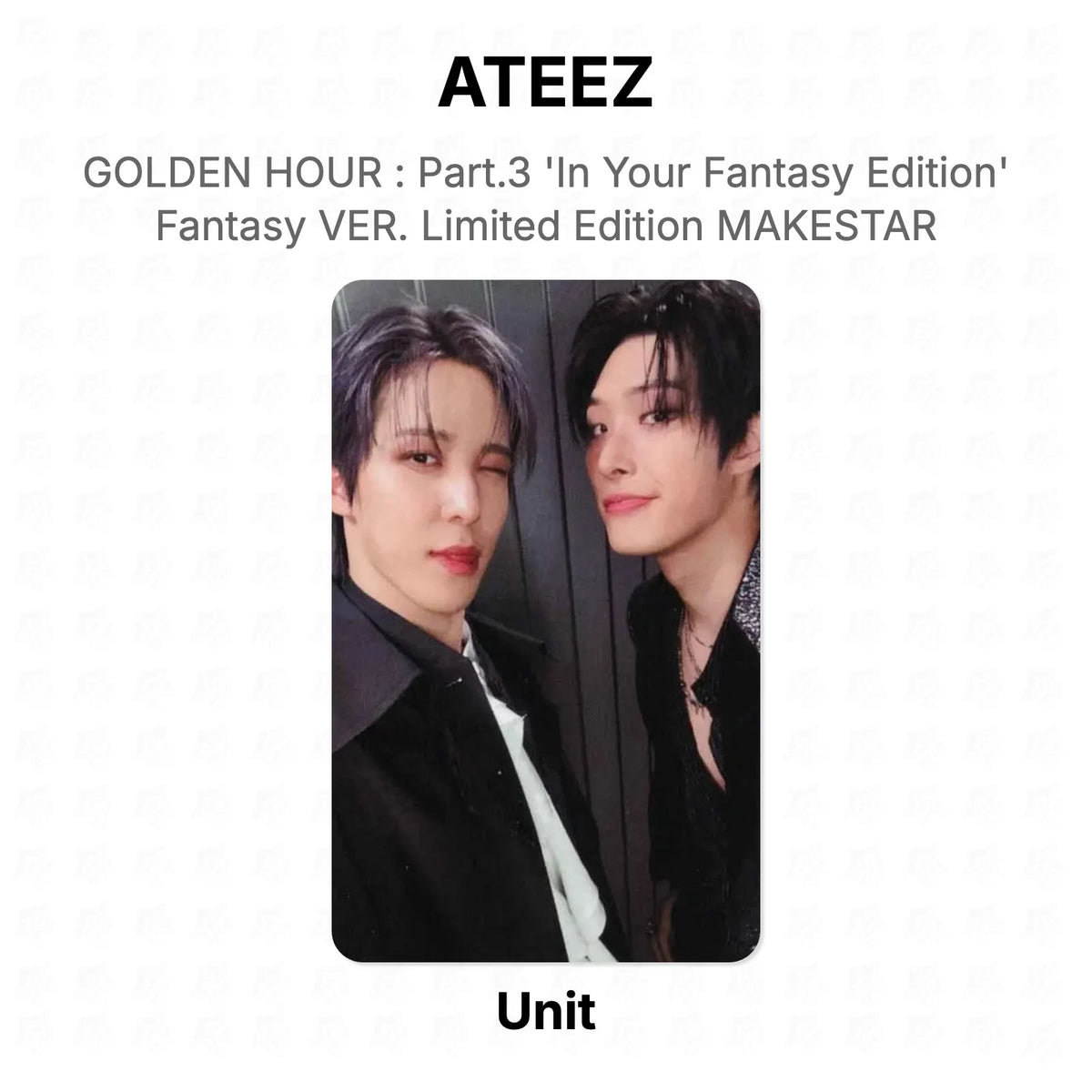 ATEEZ GOLDEN HOUR : Part.3 'In Your Fantasy Edition' Fantasy VER. Limited Edition MAKESTAR Official Photocard