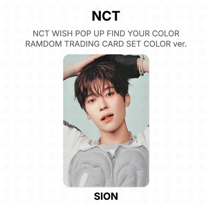 NCT WISH POP UP FIND YOUR COLOR RAMDOM TRADING CARD SET COLOR ver. Official Photocard