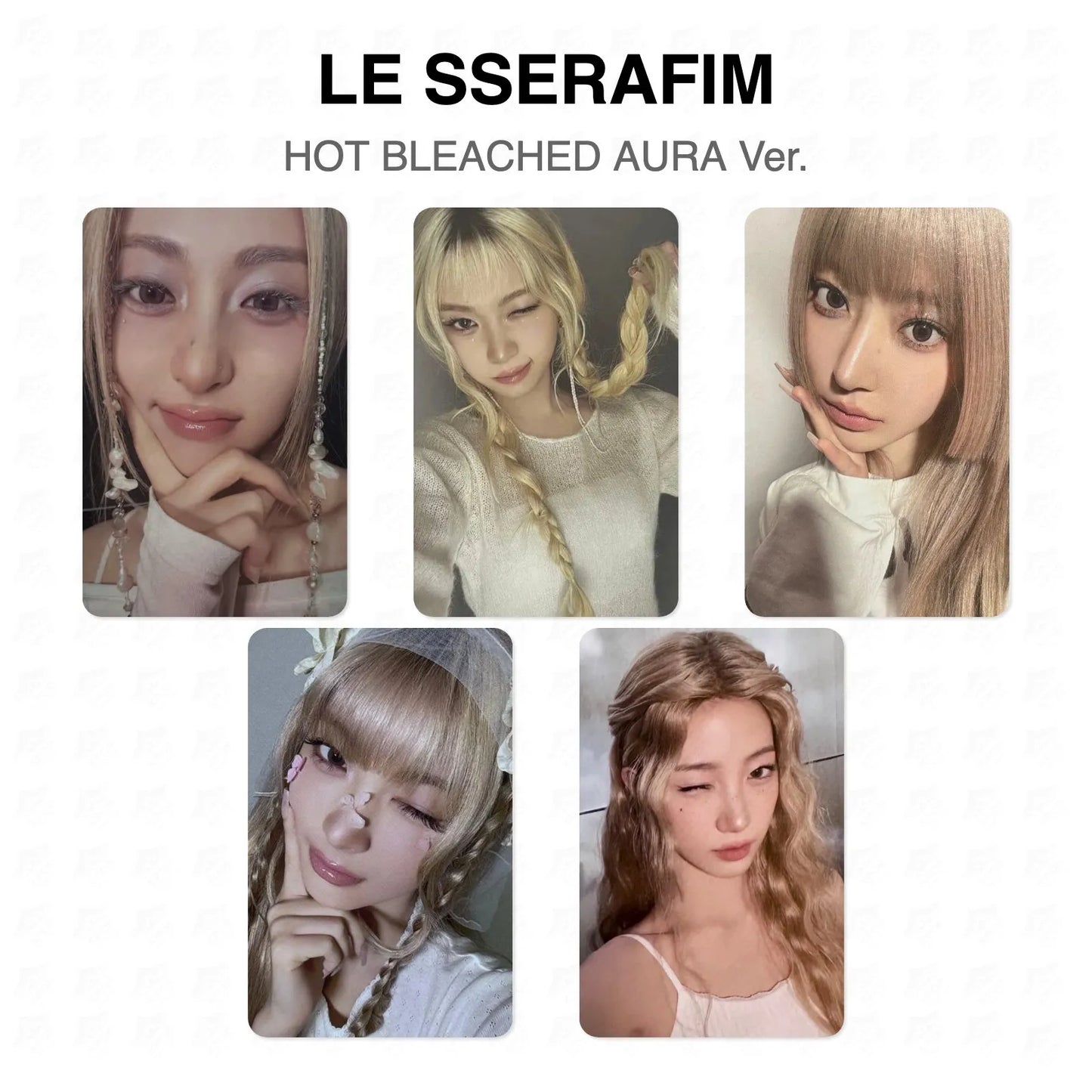 LE SSERAFIM HOT BLEACHED AURA Ver. Official Photocard