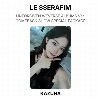 LE SSERAFIM UNFORGIVEN WEVERSE ALBUMS Ver. COMEBACK SHOW SPECIAL PACKAGE Official Photocard