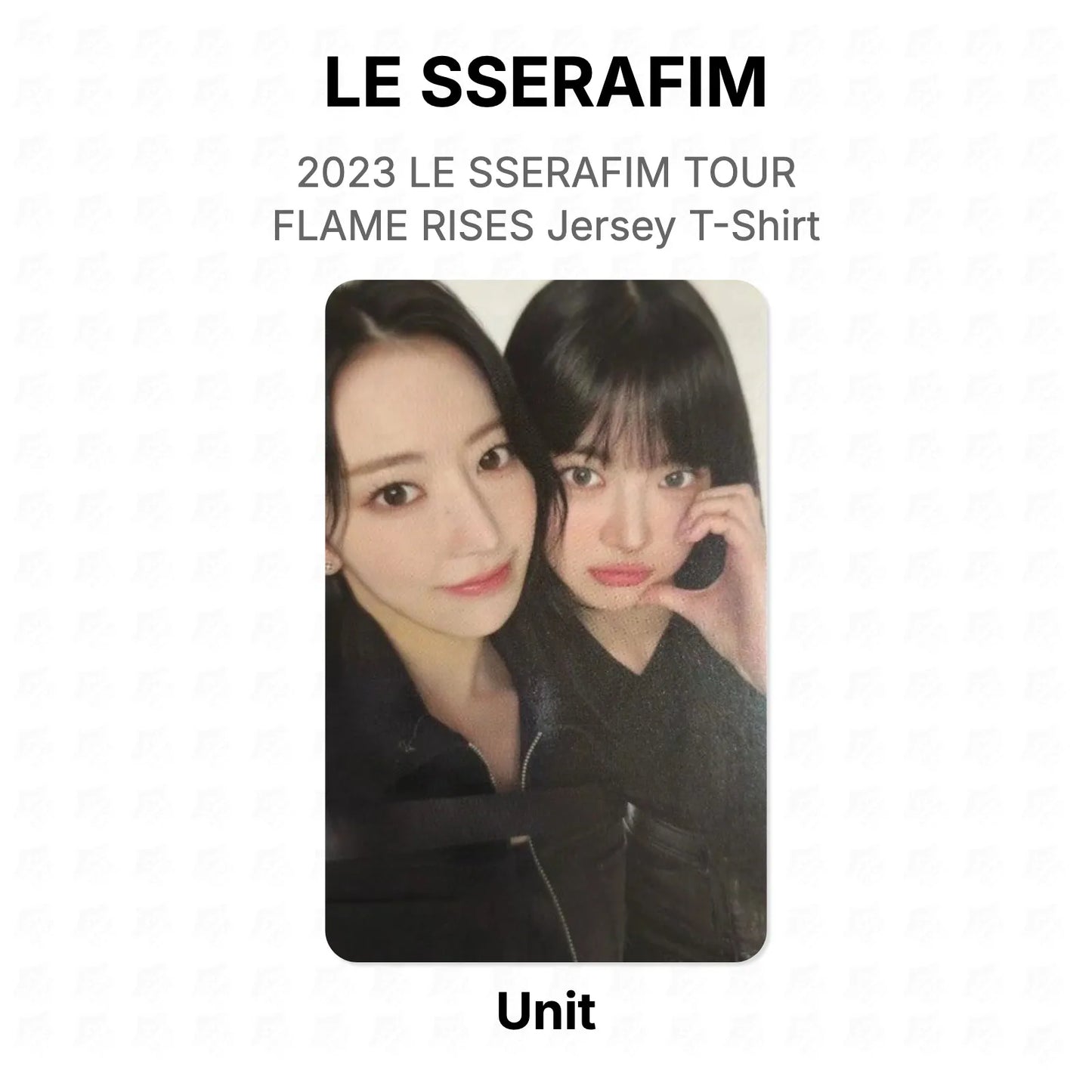 LE SSERAFIM 2023 LE SSERAFIM TOUR FLAME RISES Jersey T-Shirt Official Photocard