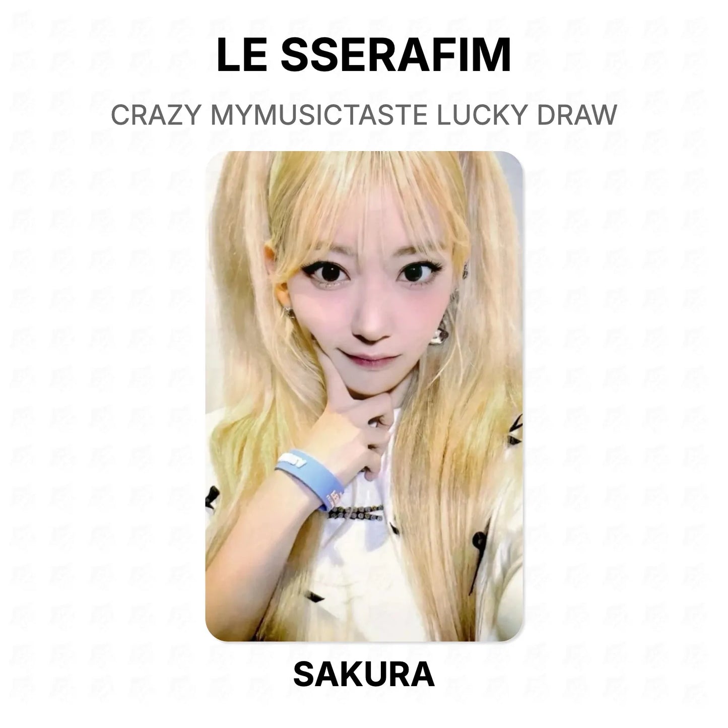 LE SSERAFIM CRAZY MYMUSICTASTE LUCKY DRAW Official Photocard