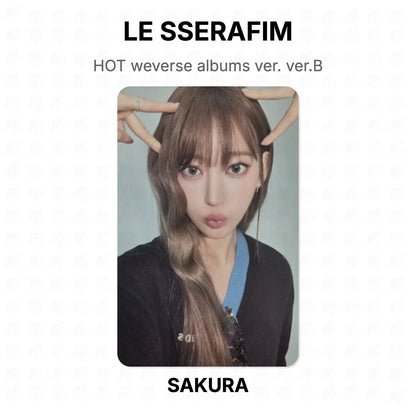 LE SSERAFIM HOT weverse albums ver. ver.B Official Photocard