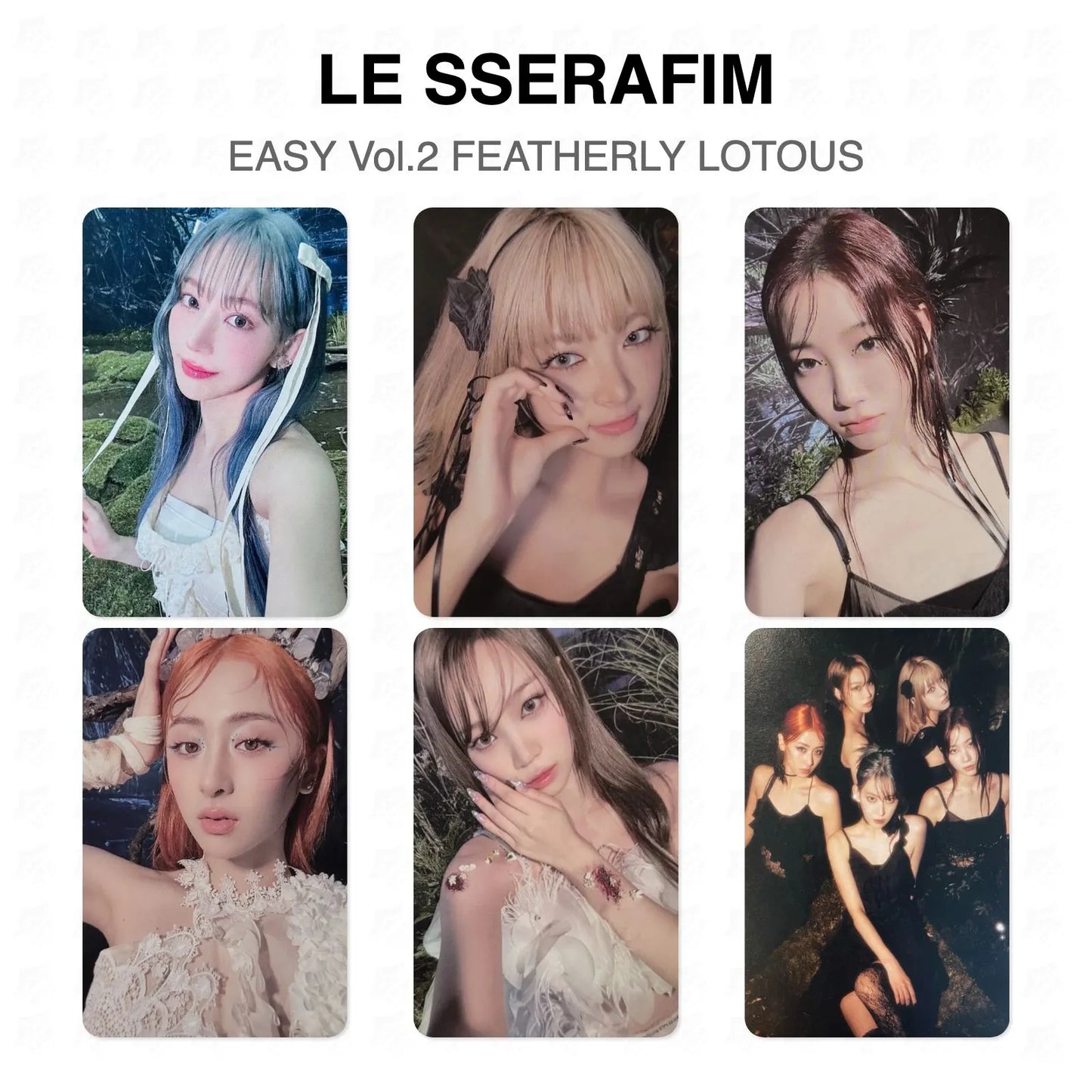 LE SSERAFIM EASY Vol.2 FEATHERLY LOTOUS Official Photocard