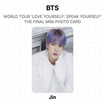 BTS WORLD TOUR ‘LOVE YOURSELF: SPEAK YOURSELF’ THE FINAL MINI PHOTO CARD photocard oficial