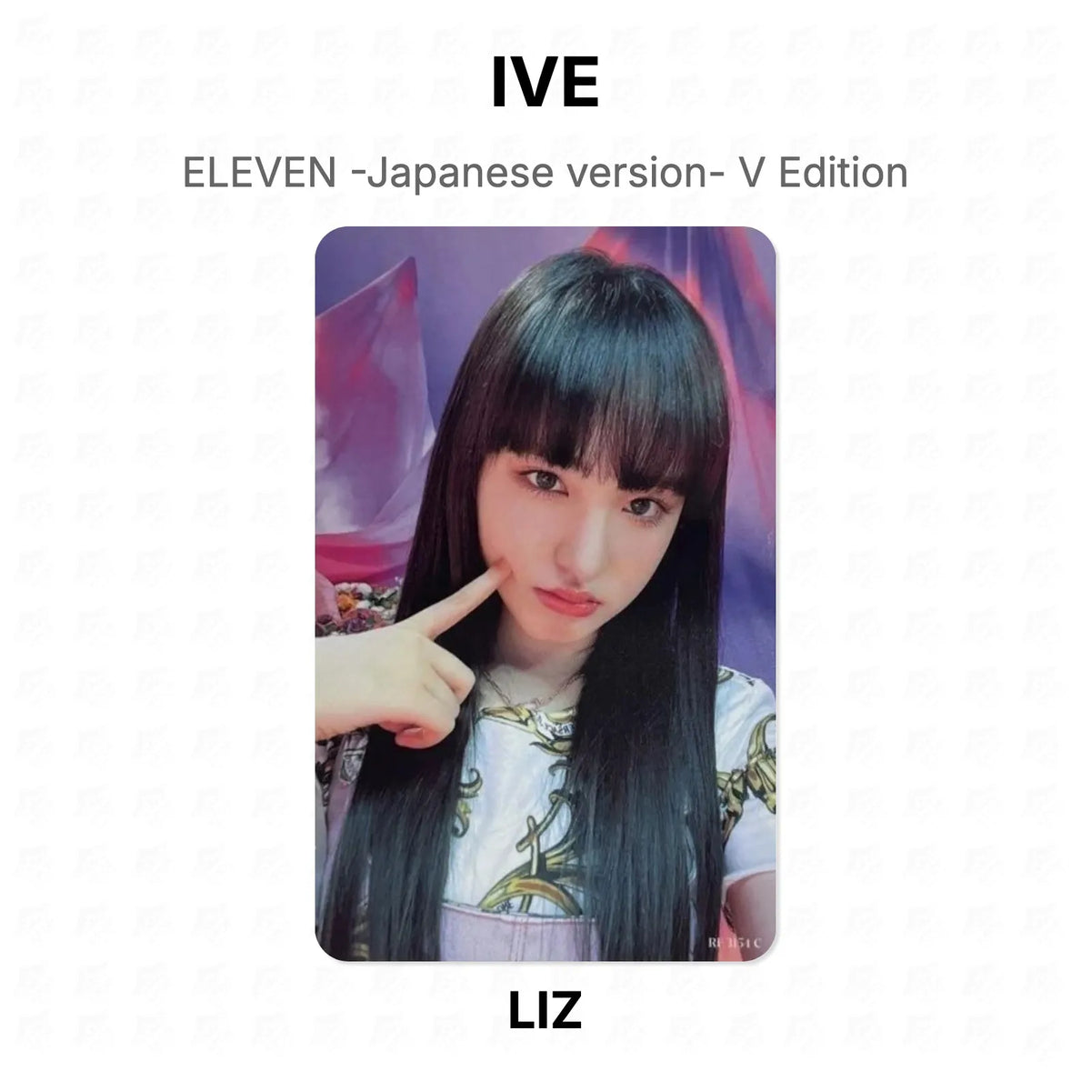 IVE ELEVEN -Japanese version- V Edition Official Photocard