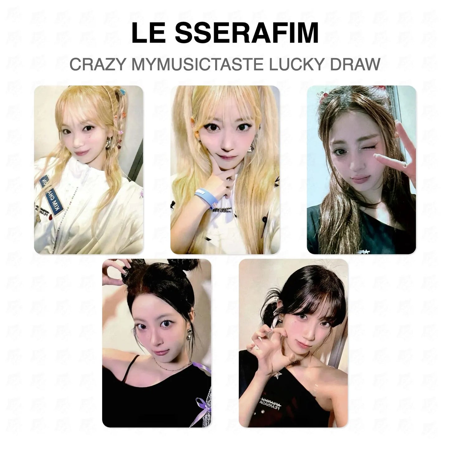 LE SSERAFIM CRAZY MYMUSICTASTE LUCKY DRAW Official Photocard